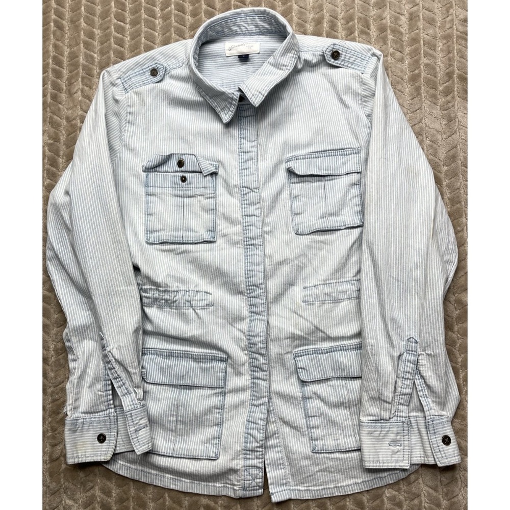 Universal Thread Field Jacket Men Size M Blue Striped Utility Coat‎